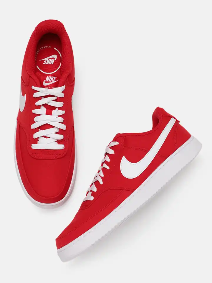 red and white nike court vision