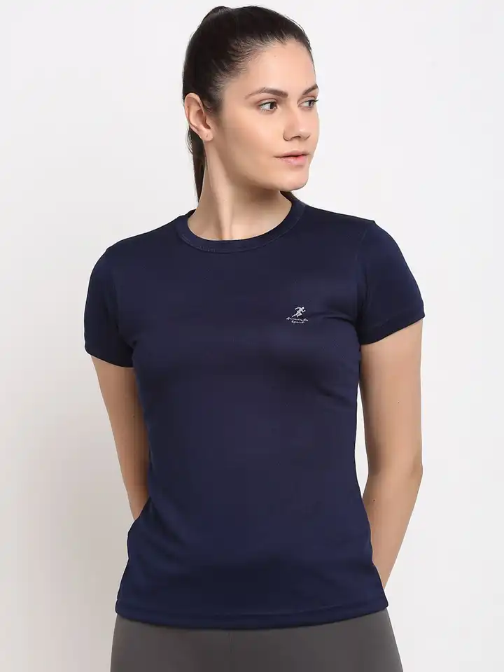 womens navy blue dri fit shirt