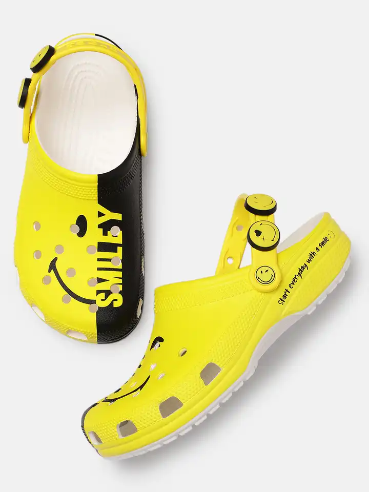 Buy Crocs Women Yellow & Black Classic SmileyWorld(R) 2  display picture 3