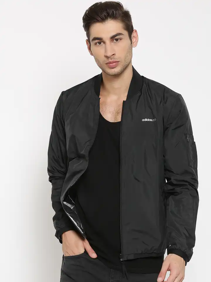 Buy ADIDAS NEO Silver & Black CS WB Reversible Jacket - Jackets