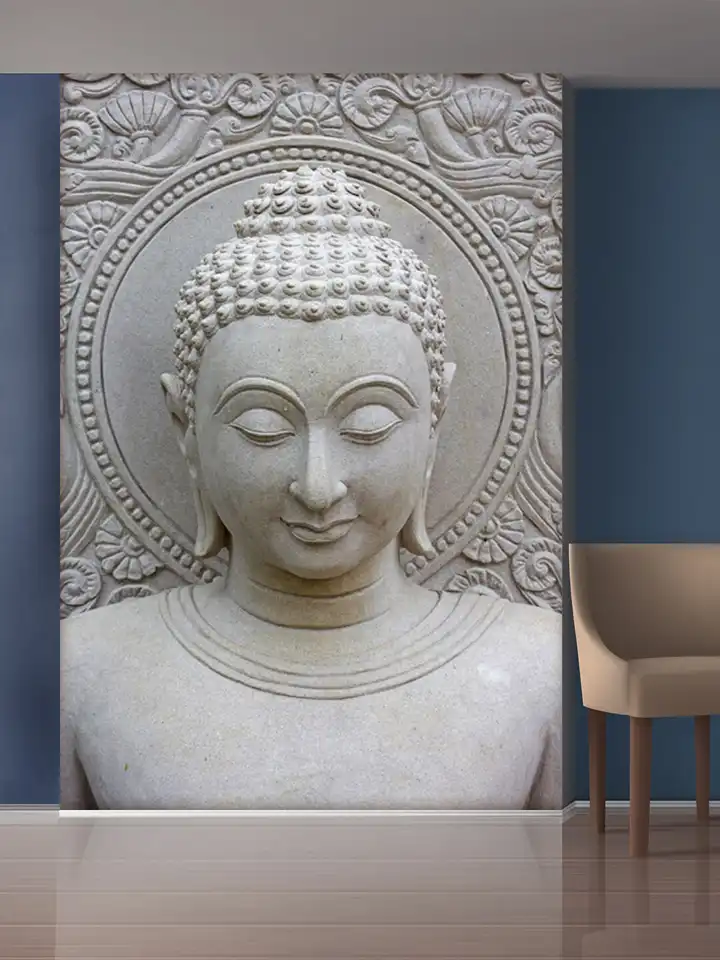 grey buddha wallpaper