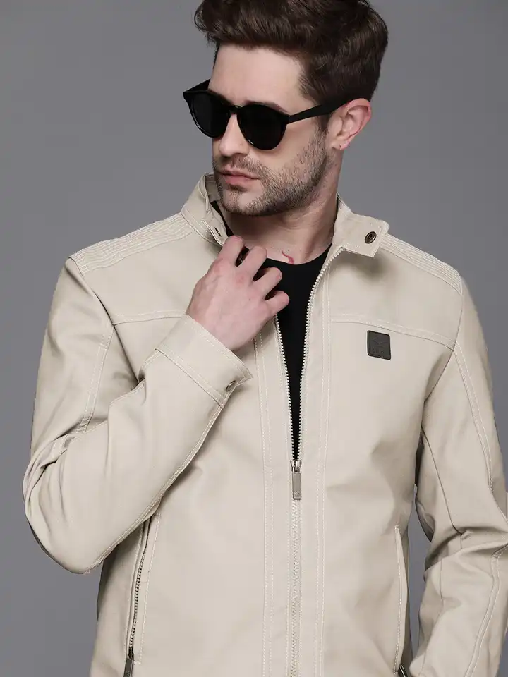 Stand Collar Leather Jacket » for Men Women Global Leather SOPHNET