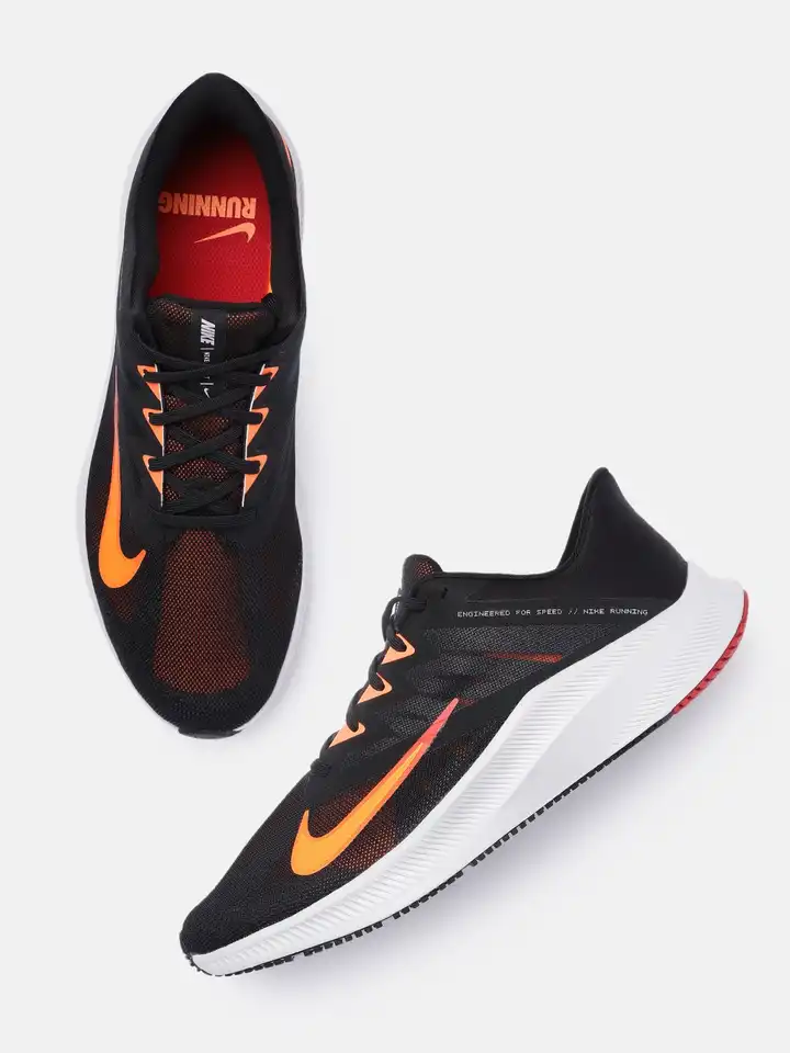 nike quest black orange