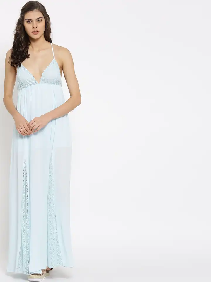 knee length dresses for ladies Satin Maxi Dress