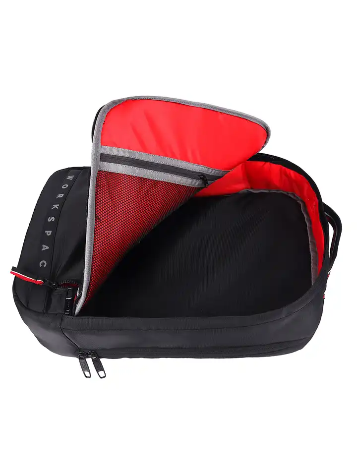 Buy Gear Unisex Black Solid Workspace Hybrid Briefcase Backpack