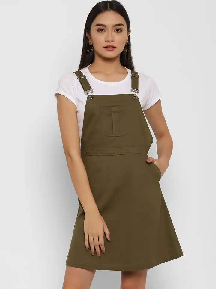 slim fit dress slacks Girls' Cabernet Ruffle Pinafore Dress main image 0