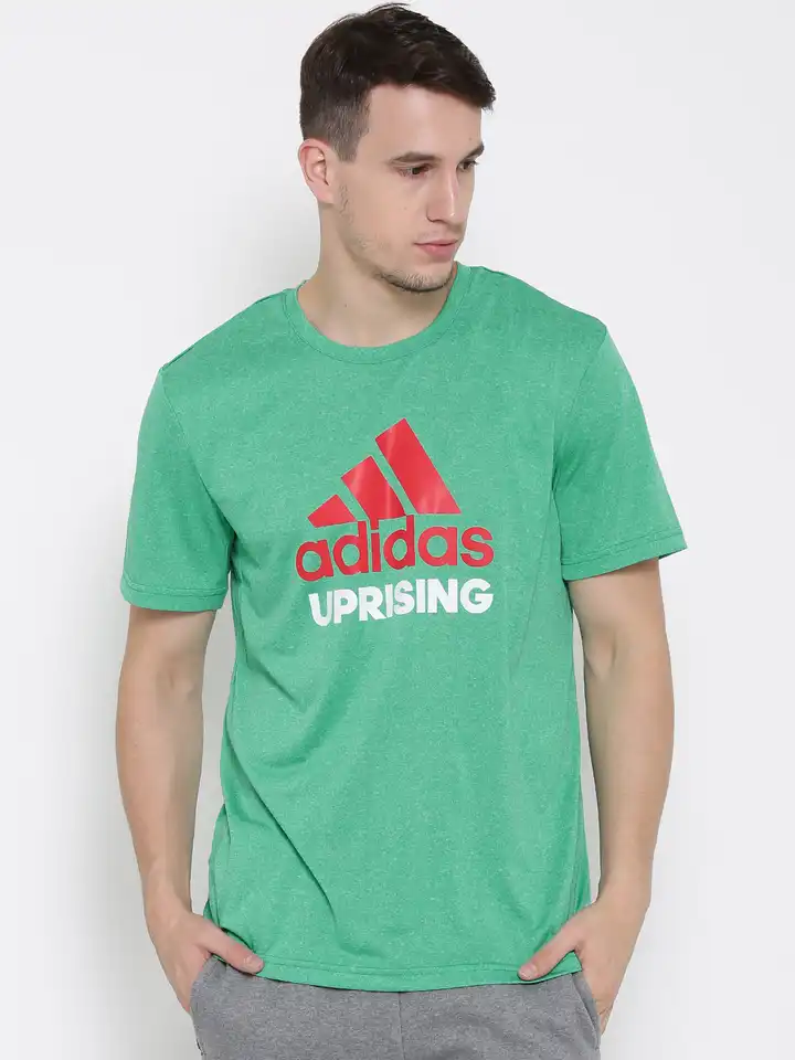 Buy ADIDAS Men Green Uprising Printed Round Neck T-Shirt - Tshirts for Men  1591066 | Myntra