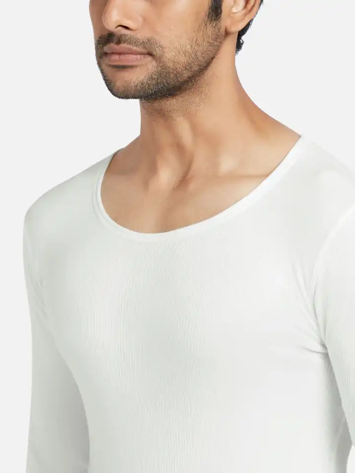 Buy XYXX Men White Solid IntelliHeat Antibacterial Thermal Set