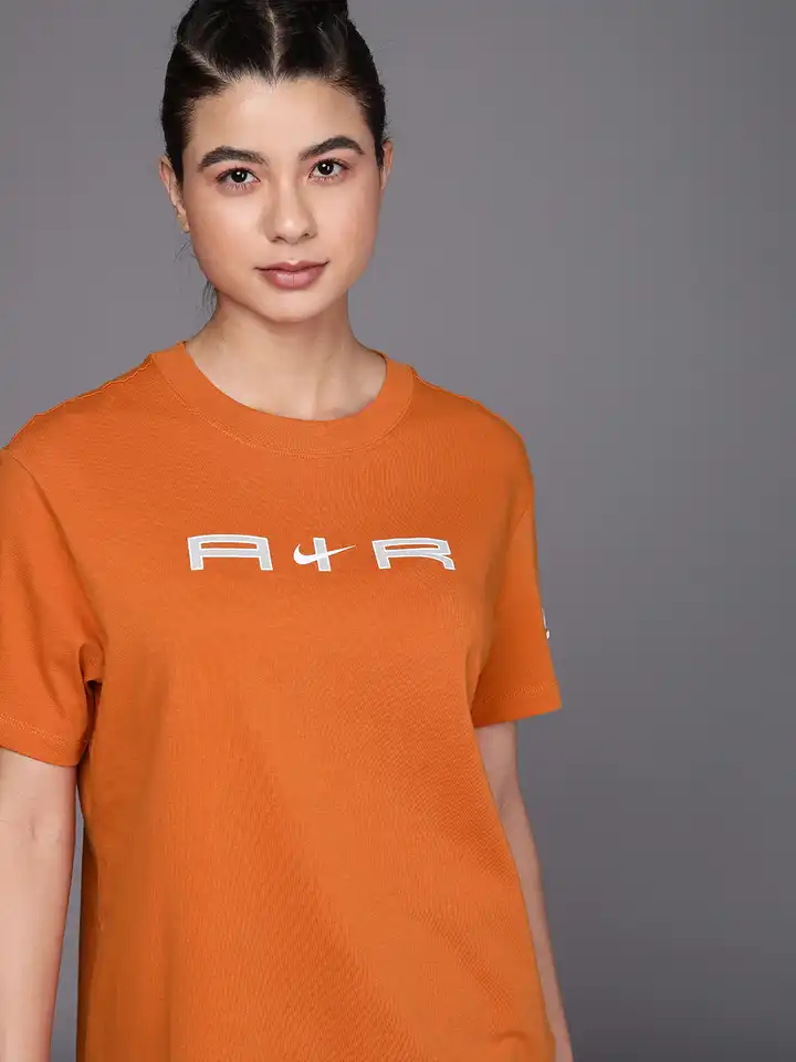 orange nike t shirt women's