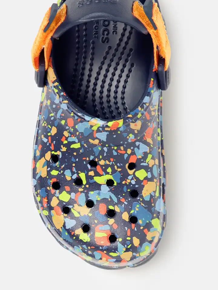 Buy Crocs Kids Navy Blue & Orange Printed All-Terrain  display picture 1