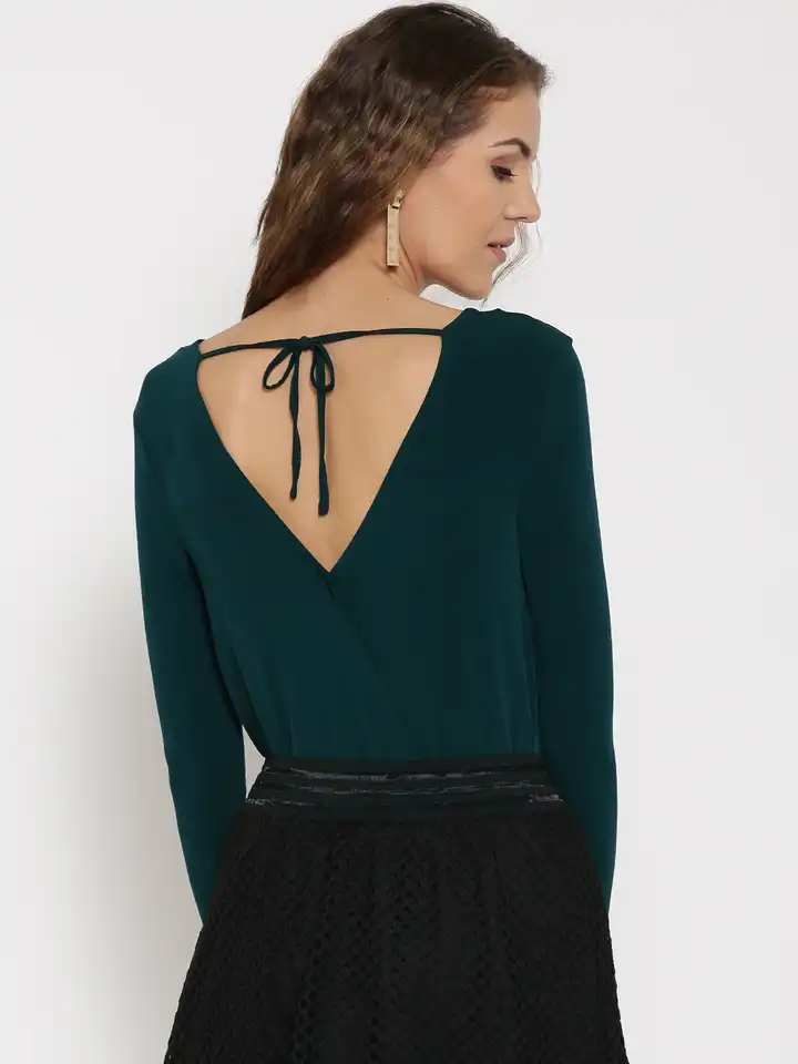 Buy FOREVER 21 Dark Green Bodysuit - Bodysuit for Women 1621578 | Myntra