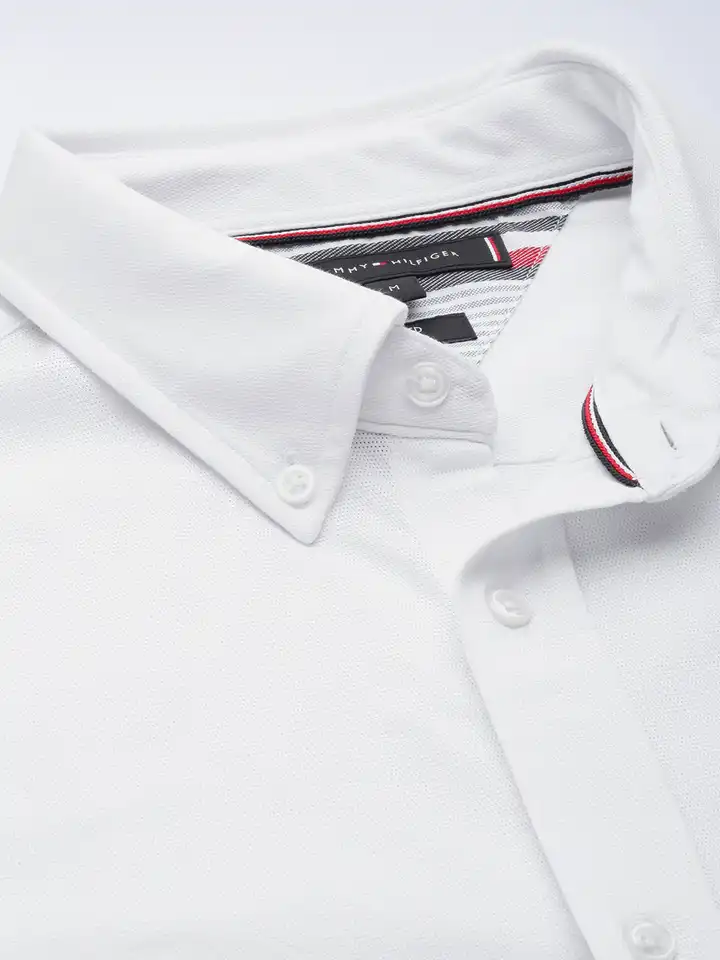 Buy Tommy Hilfiger Men White Pure Cotton Slim Fit Casual Shirt - Shirts for  Men 16362512 | Myntra