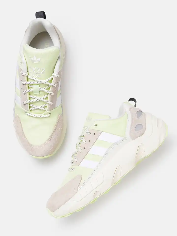 Buy ADIDAS Originals Men Green & Grey Woven Design ZX 22 Boost