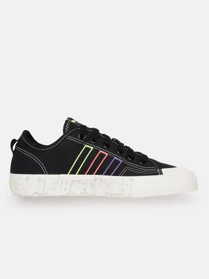 Buy ADIDAS Originals Unisex Black & Off-White Nizza Pride Sneakers
