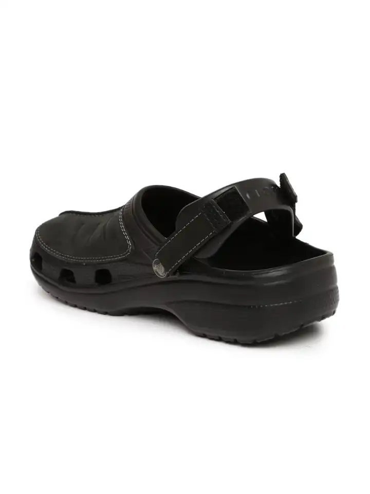 Crocs Yukon Mesa Clogs Black Leather Slingback Cut Out Split Toe Mens Sz 14 Crocs Yukon Mesa Clogs Black Leather Slingback Cut Out Split  main image 4
