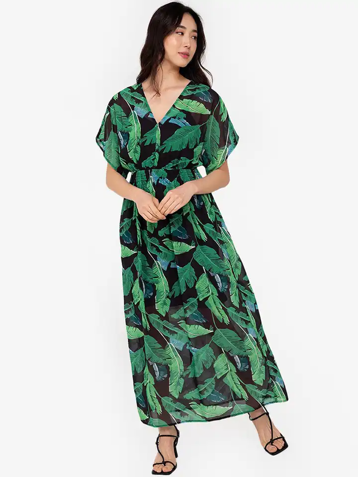green emerald velvet dress Isabella Green Floral Maxi Dress