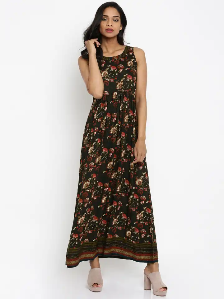 Buy Global Desi Black Floral Print Maxi Dress - Dresses for Women 1687077 | Myntra Buy Global Desi Black Floral Print Maxi Dress - Dresses for Women 1687077 | Myntra
