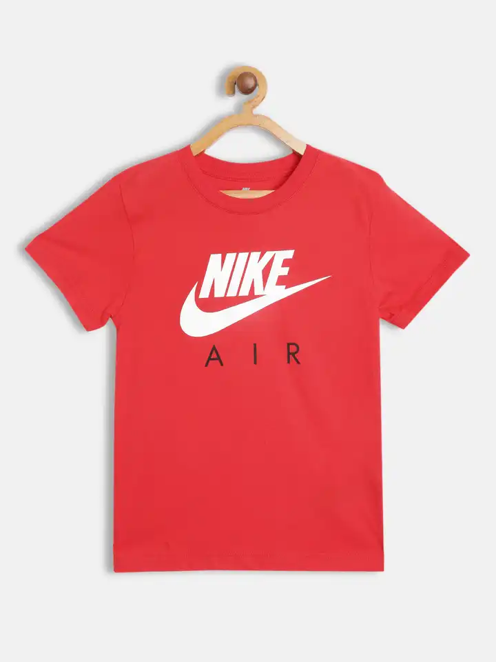 nike air red and white shirt