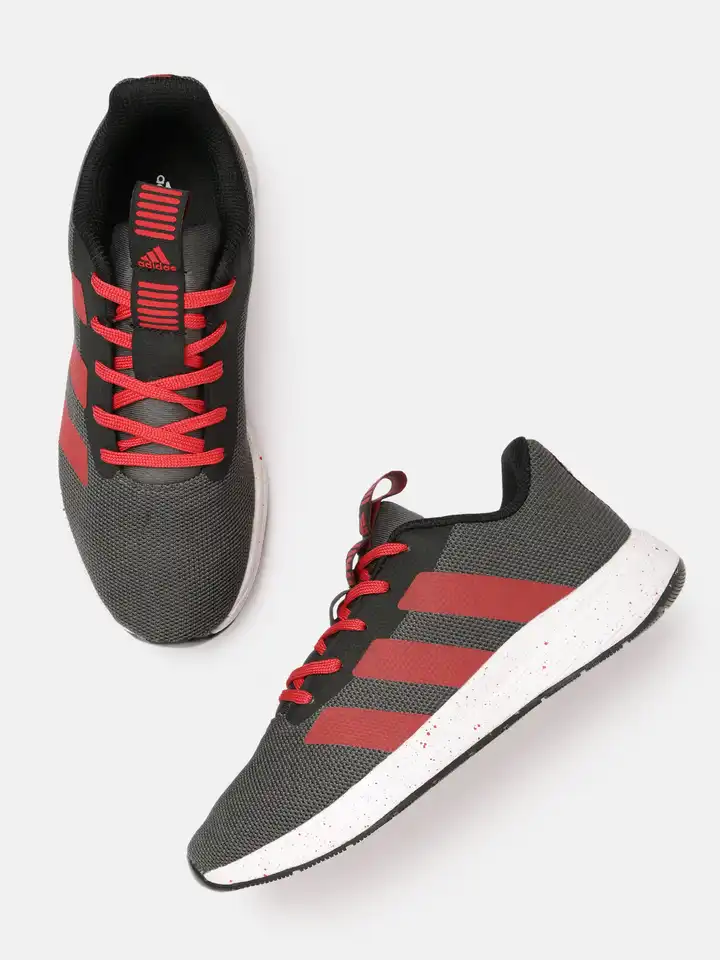 Buy ADIDAS Men Grey & Red Woven Design Glam Hertz Running Shoes - Sports  Shoes for Men 17145870 | Myntra