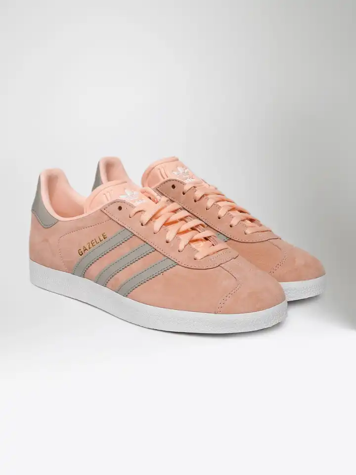 adidas gazelle silver green womens Women's Adidas Gazelle Indoor Shoes - Sandy Pink/Cloud White/Gum main image 0