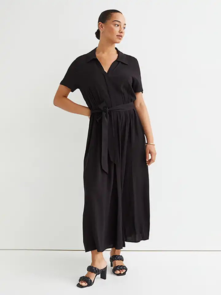 h&m tie belt dress