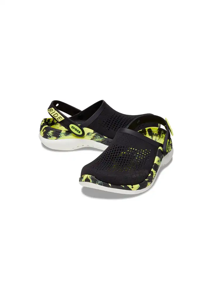 CROCS Black and Yellow Sandals Slip-On Comfort Black and Yellow Crocs | eBay main image 3