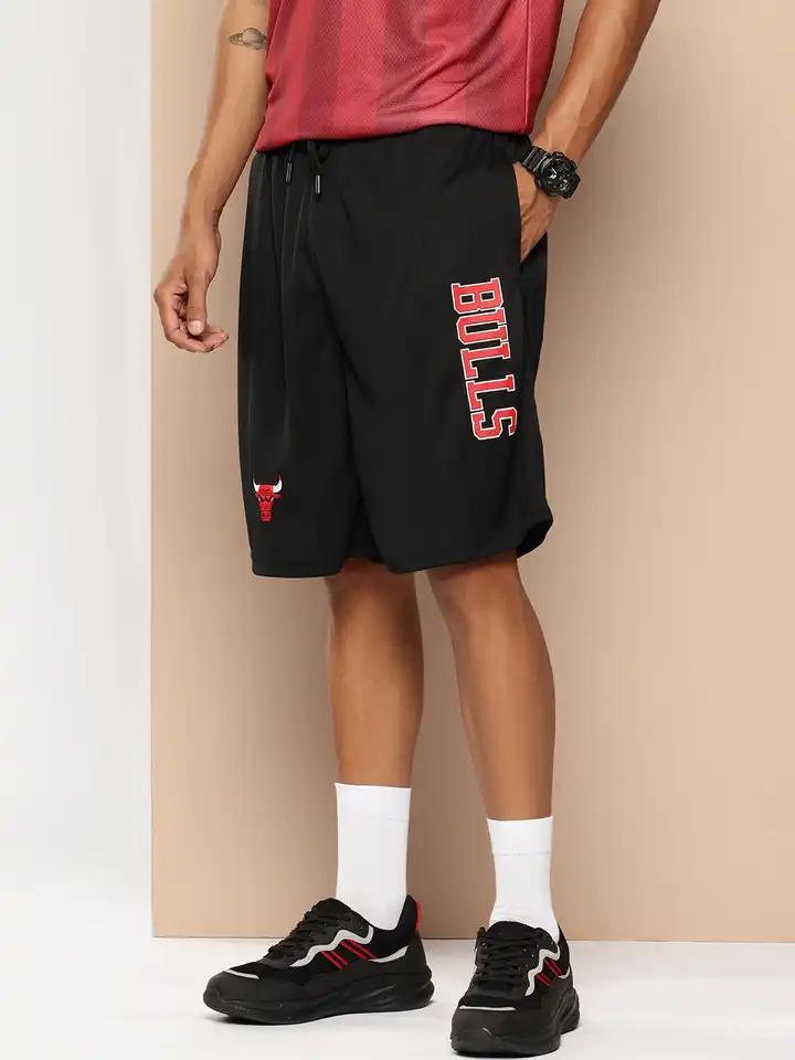 black red basketball shorts