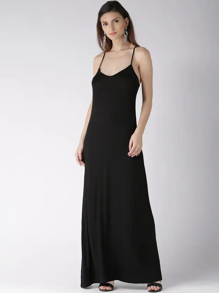 Buy FOREVER 21 Women Black Solid Maxi A-Line Dress - Dresses for Women 1872377 | Myntra Buy FOREVER 21 Women Black Solid Maxi A-Line Dress - Dresses for Women 1872377 | Myntra