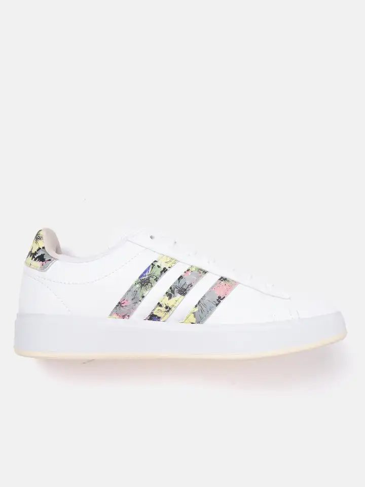 adidas gazelle silver green womens White Floral Sneakers main image 0