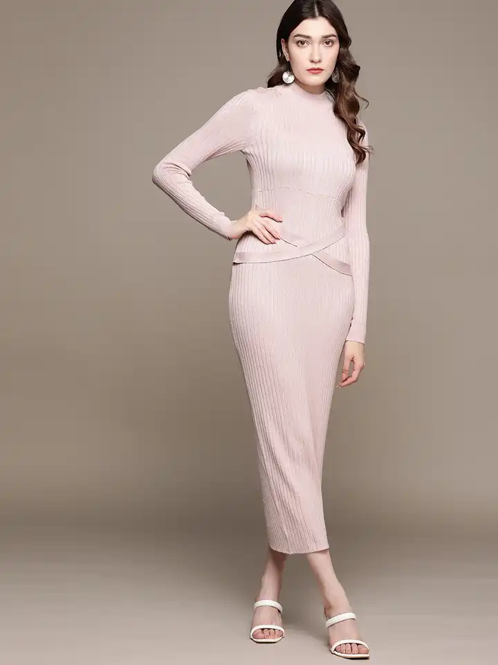 chinese dress ladies Kayla Pink Fitted Maxi Dress main image 0