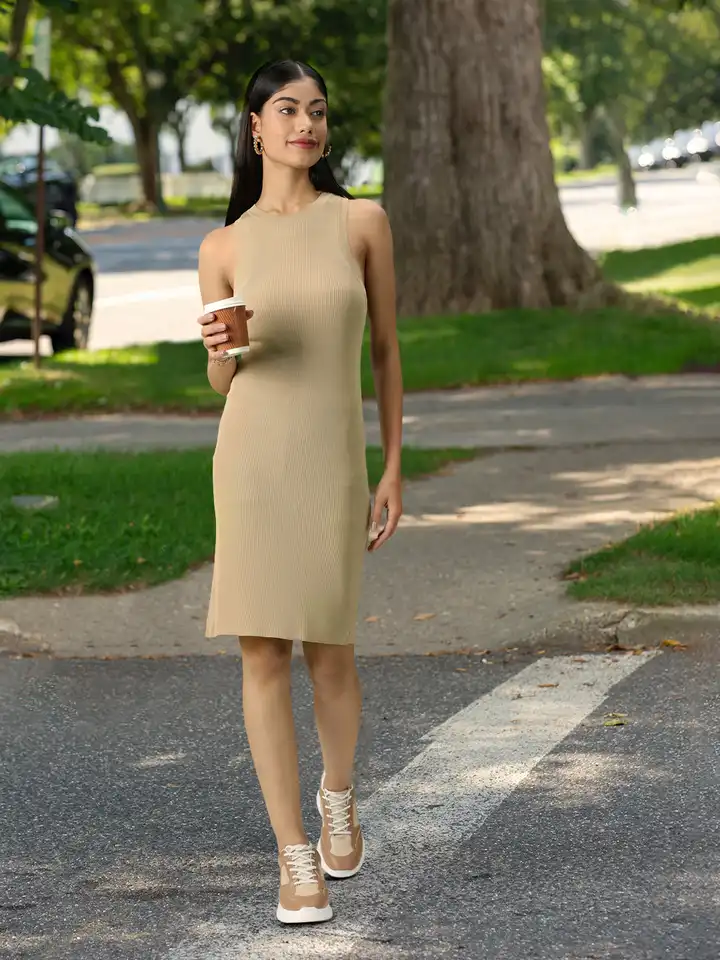 blue dress for baby girl MANGO. Long brown dress with slit TM – Hibuy market main image 0