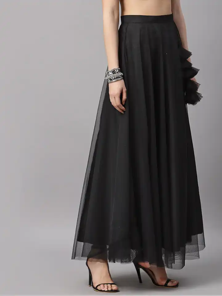 melt the lady】 heavy flare skirt blackNEUDIS Women Black