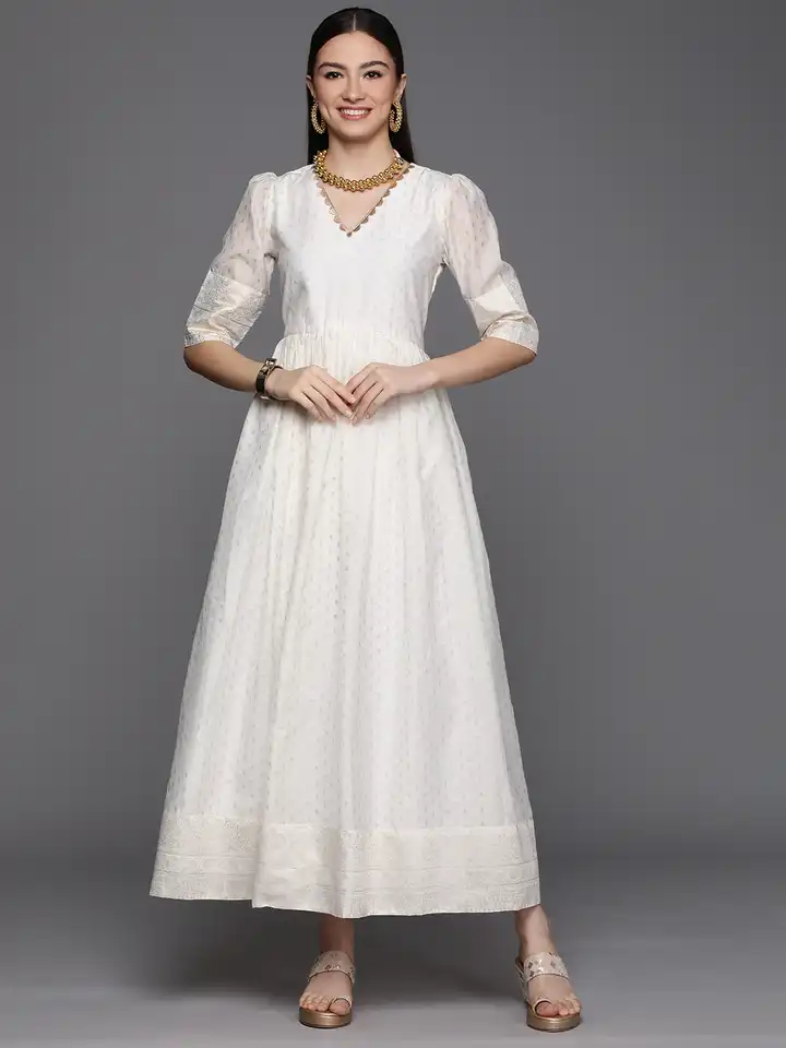 slim fit dress slacks Habesha Dress – White off shoulder Style with Golden Yellow Borders fo –  Habesha Dresses Store main image 0