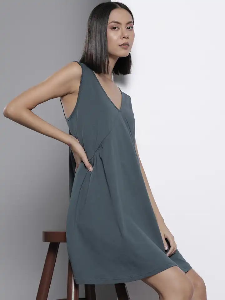 Buy Trendyol Charcoal Grey Solid A-Line Dress - Dresses for Women 19531354 | Myntra Buy Trendyol Charcoal Grey Solid A-Line Dress - Dresses for Women 19531354 | Myntra