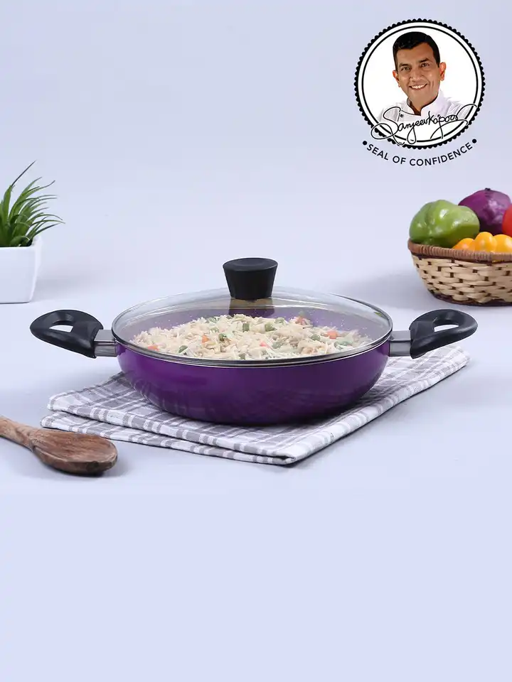 Buy Wonderchef Tivoli Purple Non-Stick Induction Bottom Cookware