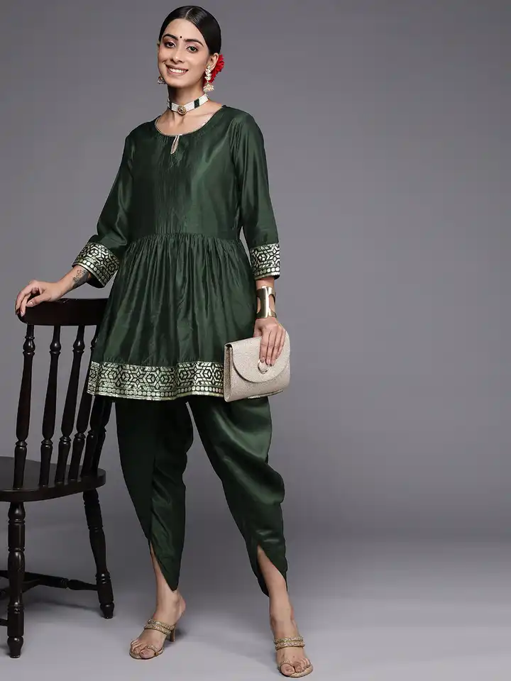 Buy Indo Era Women Green Empire Gotta Patti Liva Kurta with Dhoti Pants - Kurta Sets for Women 19627588 | Myntra Buy Indo Era Women Green Empire Gotta Patti Liva Kurta with Dhoti Pants - Kurta Sets for Women 19627588 | Myntra