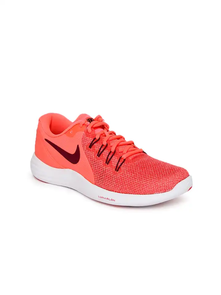 neon coral nike shoes
