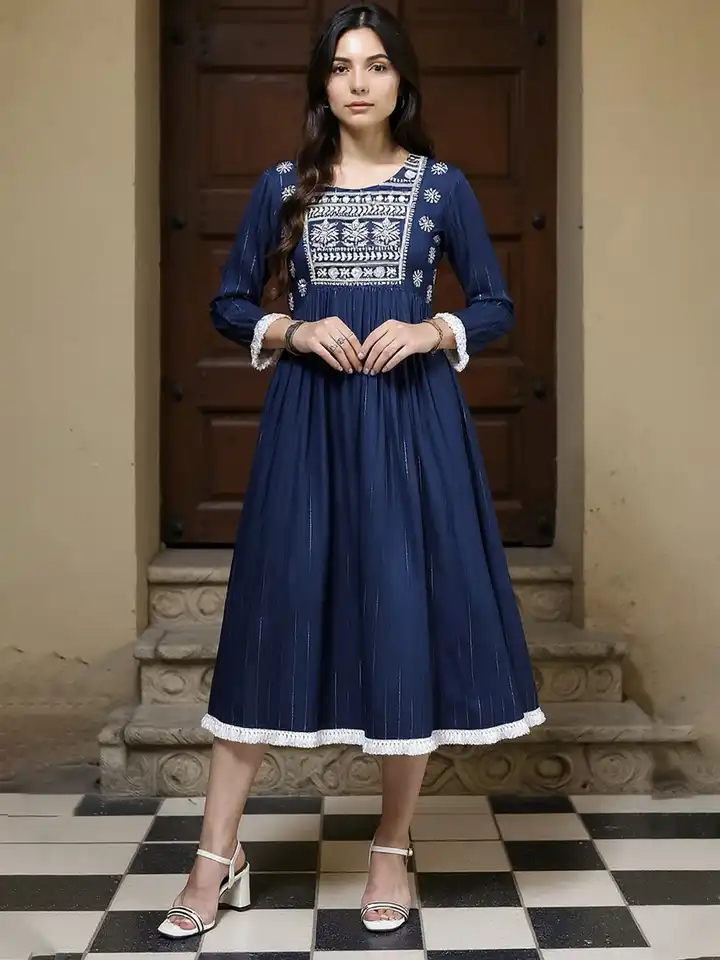 green emerald velvet dress 2 Piece Dress Wine - Ethnic Dress Casual main image 0