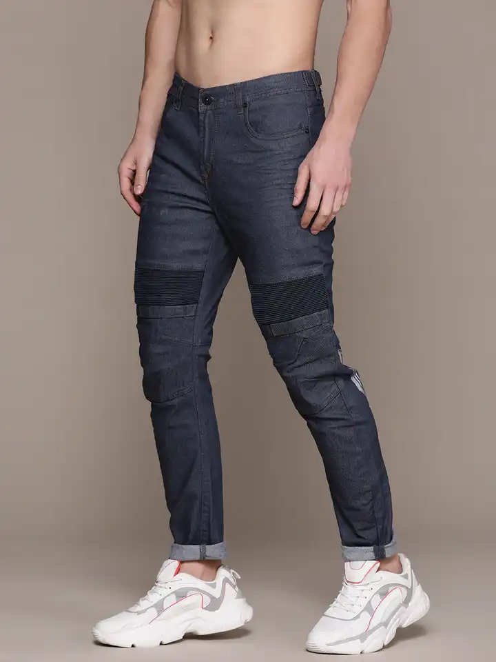 Buy The Roadster Lifestyle Co. Men Panelled Printed Detail Biker