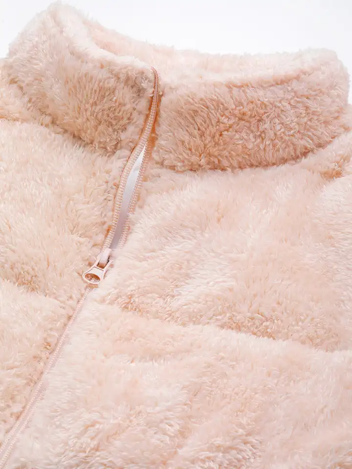 Buy SASSAFRAS Women Pink Faux Fur Tailored Jacket - Jackets for