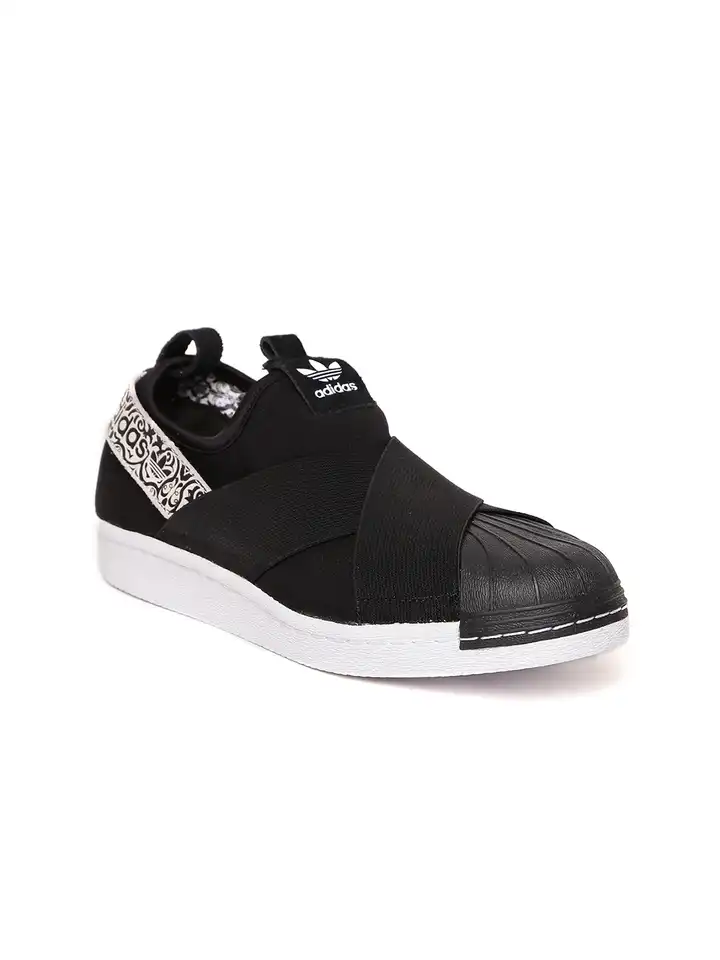 Buy ADIDAS Originals Women Black Superstar Slip-On Sneakers - Casual Shoes  for Women 1989328 | Myntra