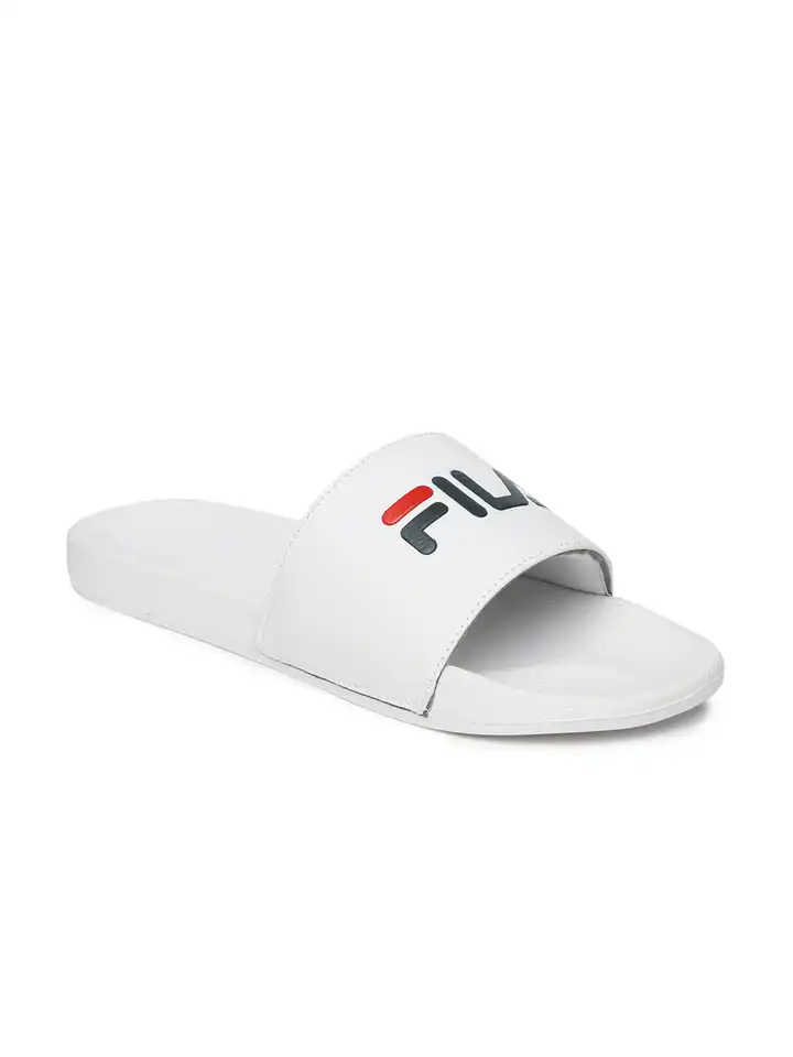 Buy FILA Men White Slide Flip-Flops - Flip Flops for Men  display picture 3