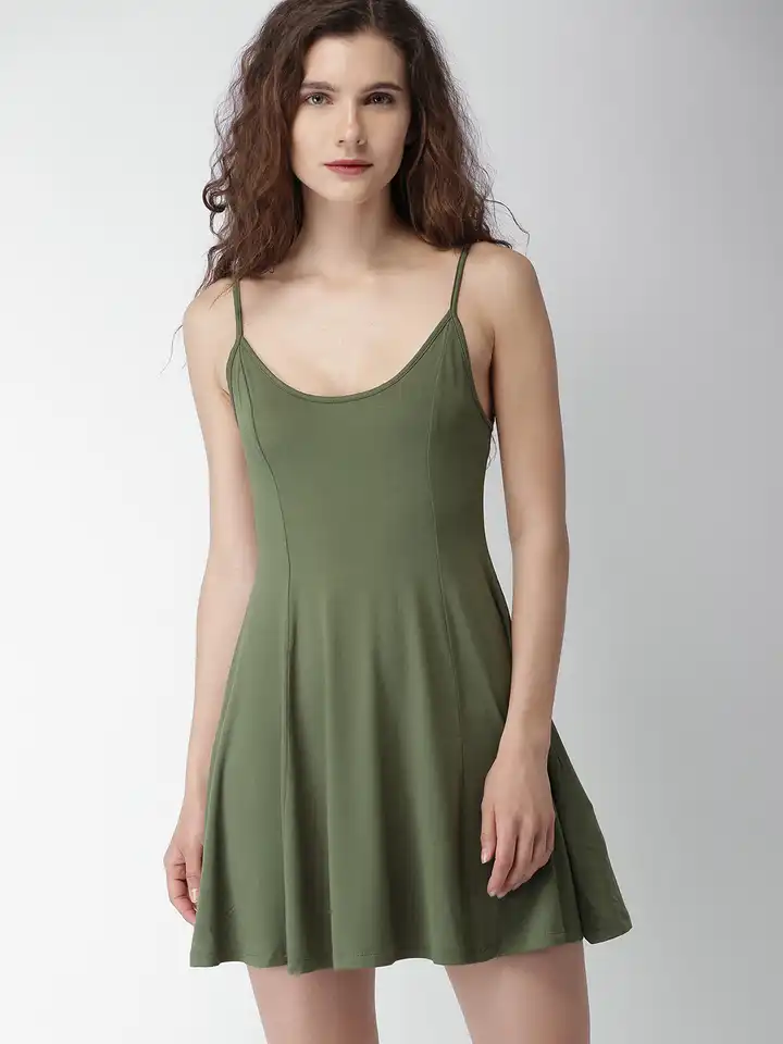 Buy FOREVER 21 Women Olive Green Skater Dress - Dresses for Women 1991542 | Myntra Buy FOREVER 21 Women Olive Green Skater Dress - Dresses for Women 1991542 | Myntra