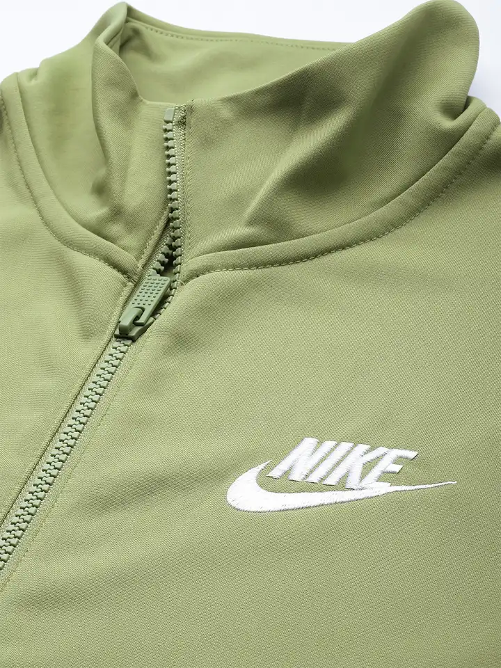 olive green nike jogging suit mens