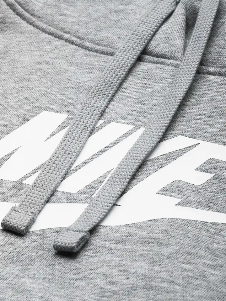 nike all over logo print cropped sweatshirt in camel