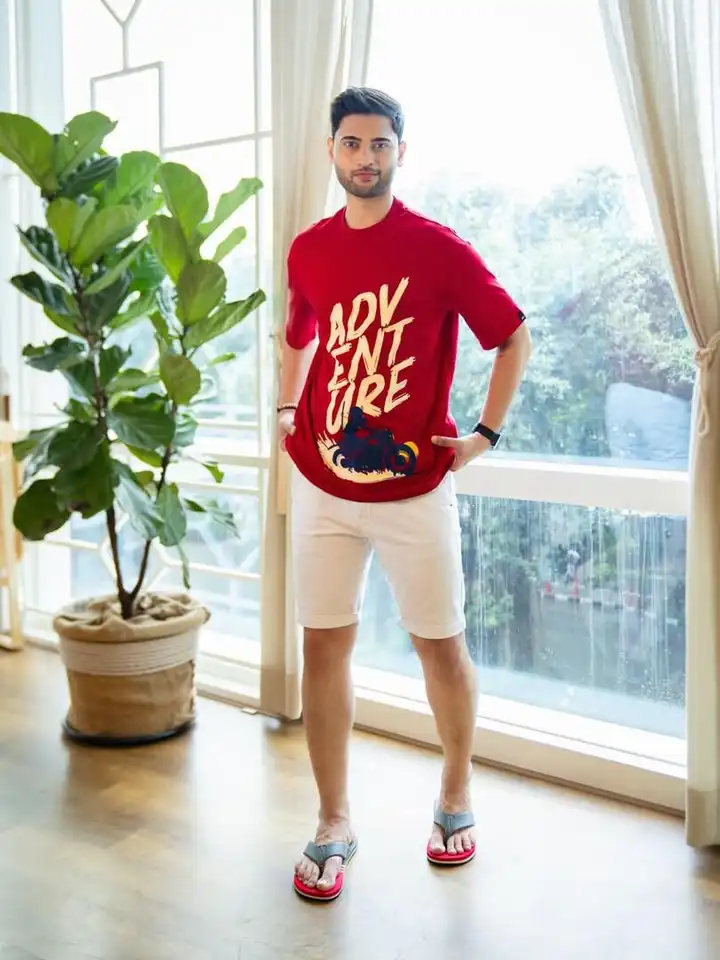 Buy Bewakoof Men Red Printed Oversized T-shirt - Tshirts for Men