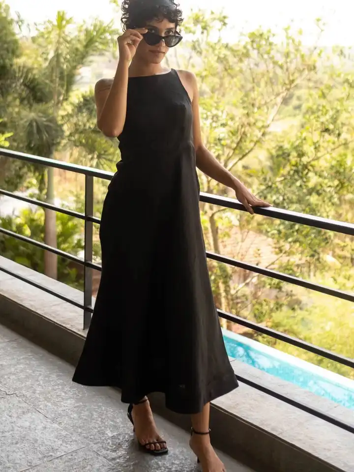 Buy Creatures of Habit Linen Cutaway Maxi Dress - Dresses for Women  30324178 | Myntra