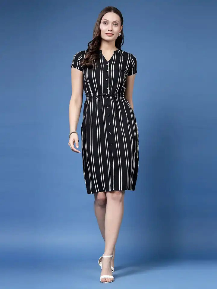 Buy BEING NAUGHTY Women Striped A-Line Dress - Dresses for Women 31761233 |  Myntra