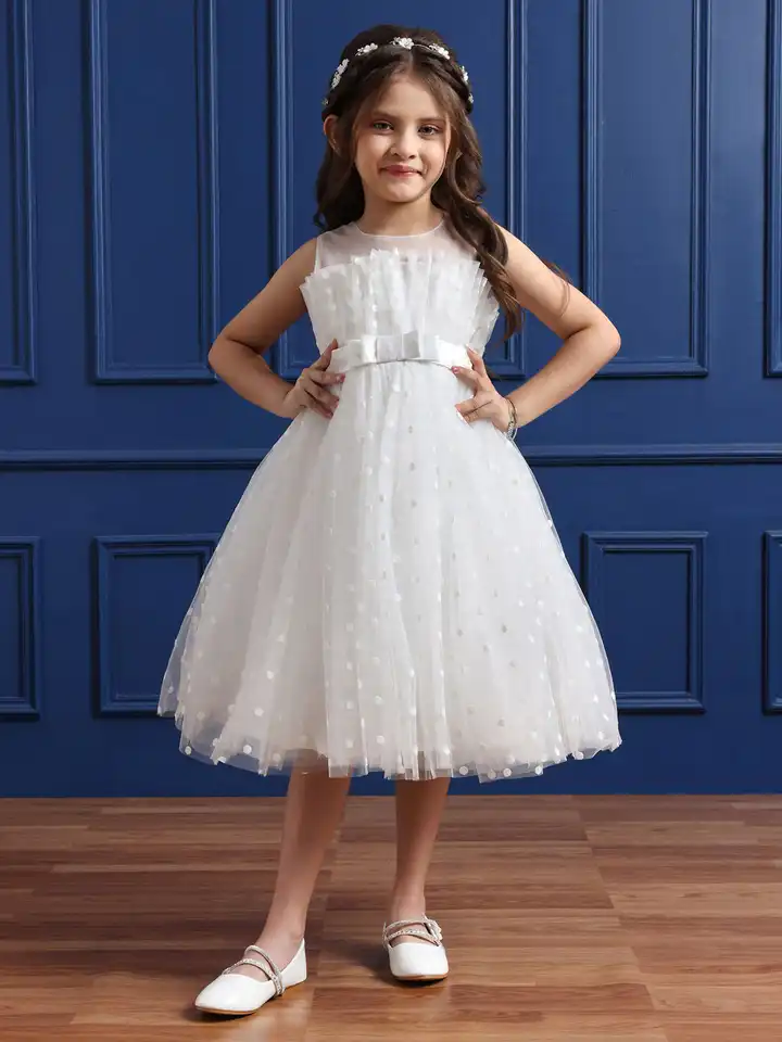 Buy Mark & Mia Girls Self Design Fit and Flare Dress - Dresses for Girls  31330195 | Myntra