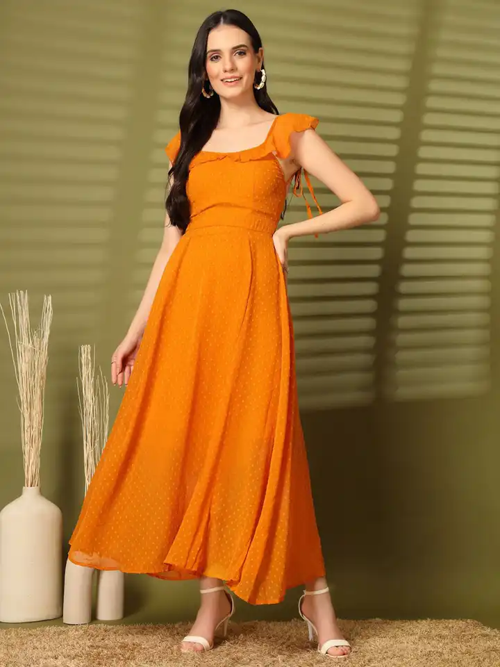 Buy aayu Women Square Neck Fit & Flare Maxi Dress - Dresses for Women  31419416 | Myntra